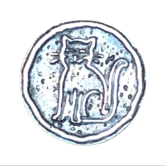 Kameleon‎ Here Kity Kity JewelPop KJP101 Antiqued Sterling Silver Cat ~ N… - Picture 1 of 3